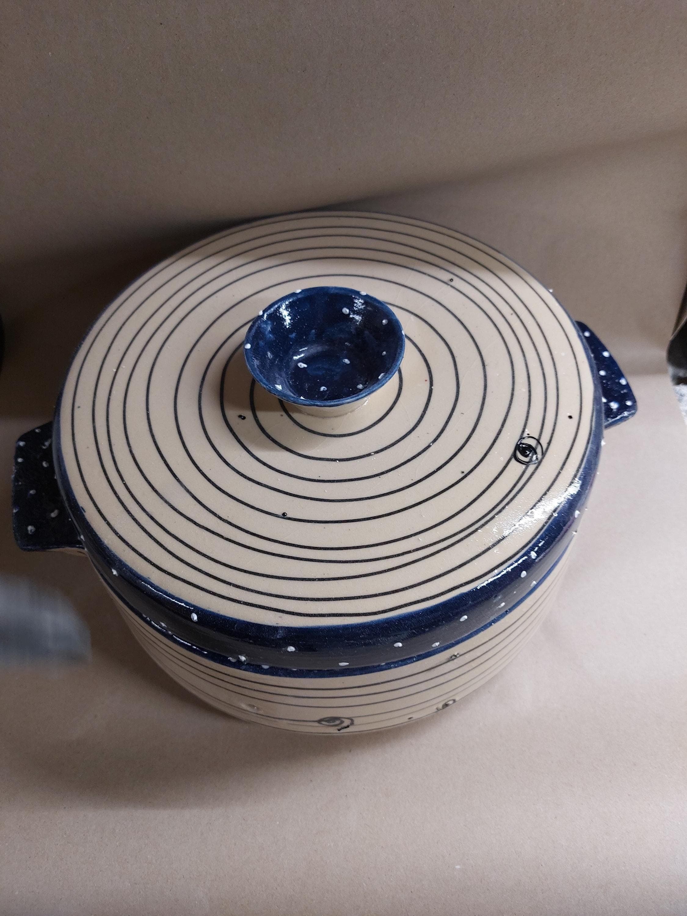 großer Brottopf aus Keramik im Muster holländle, Ansicht 5