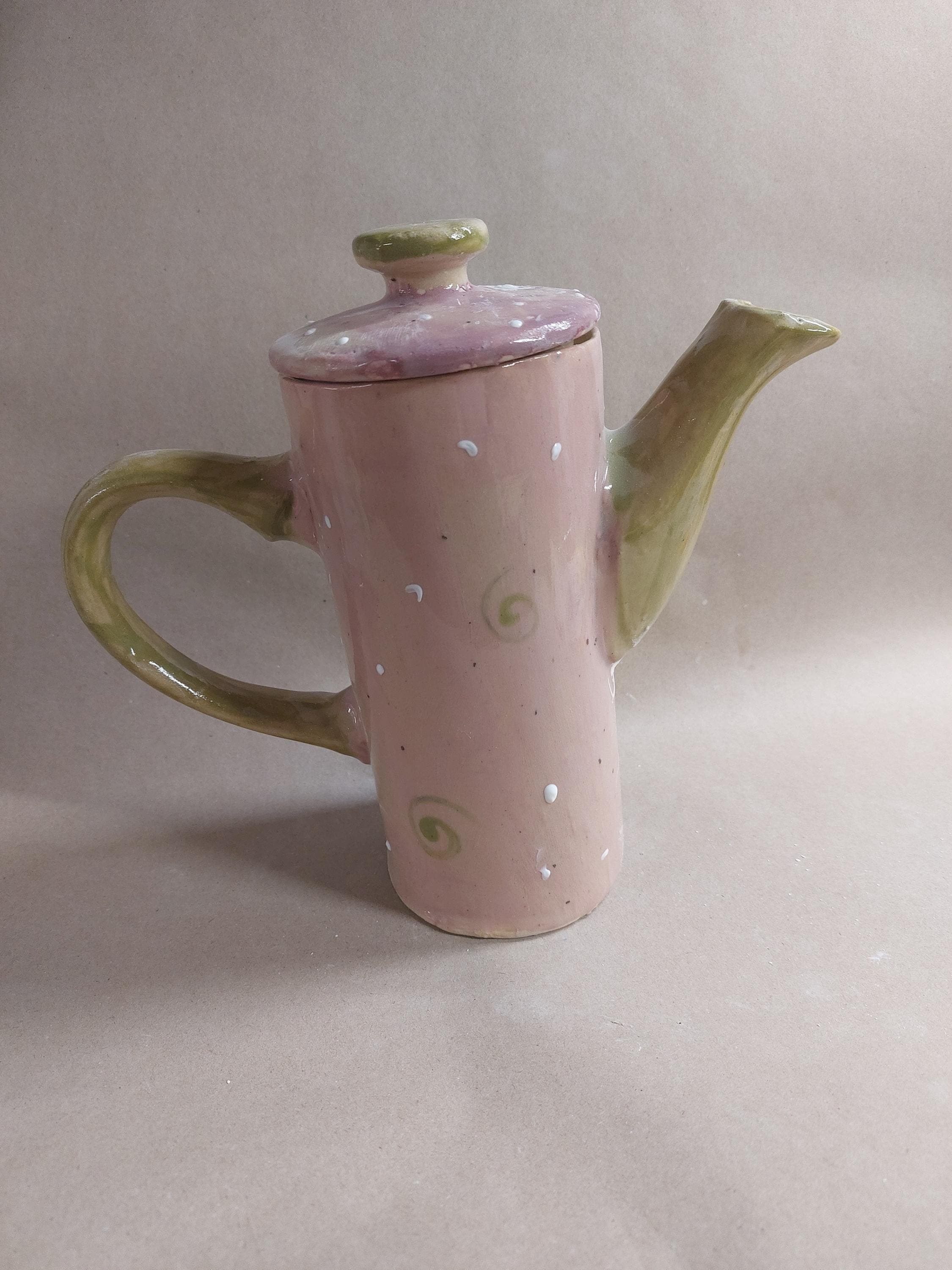 Röhrenkanne Teekanne Kanne Keramik 0,5 Liter im Design ROSA
