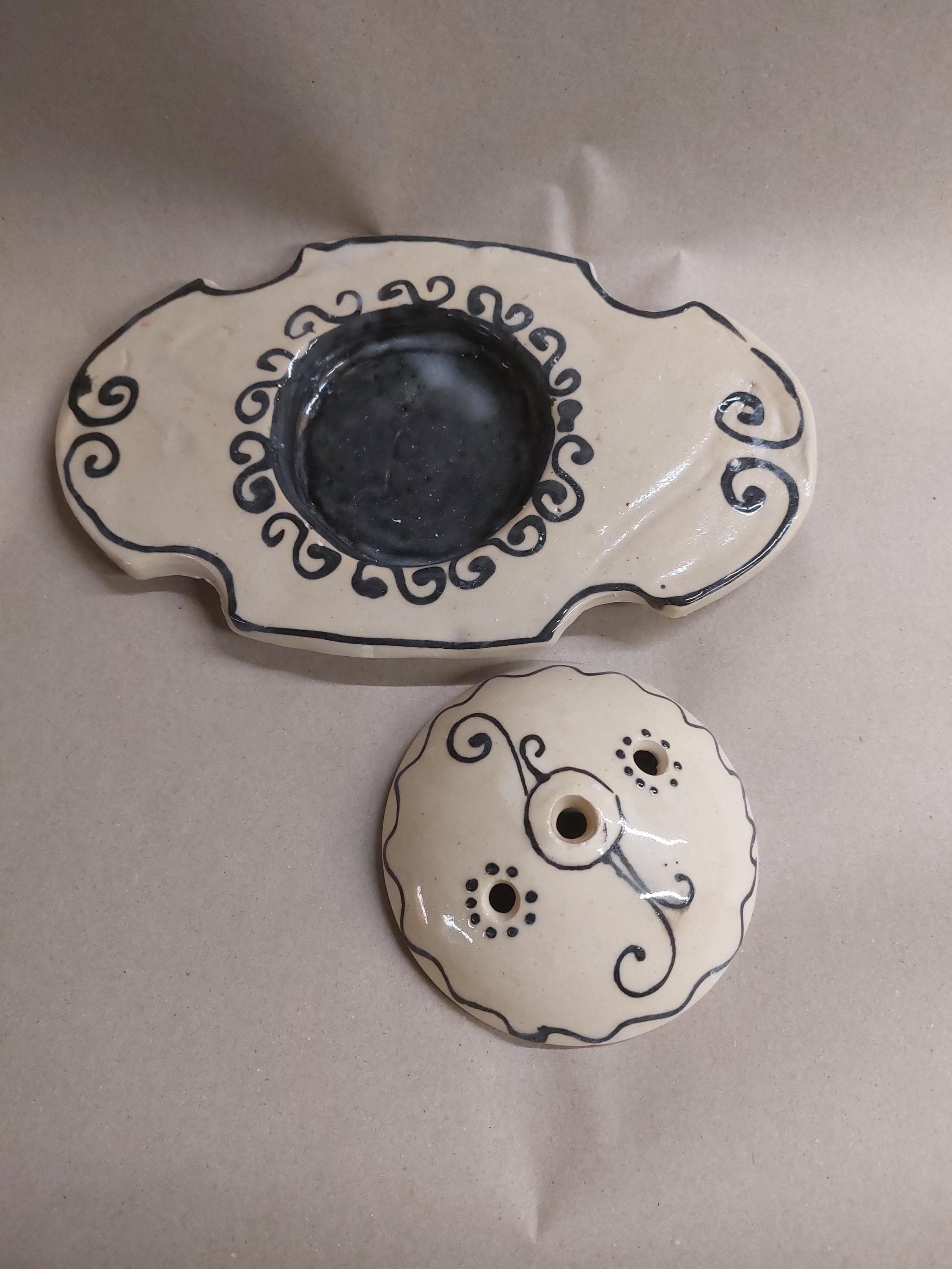 kleine Steckvase ovale Vase Keramik Handarbeit, Ansicht 5