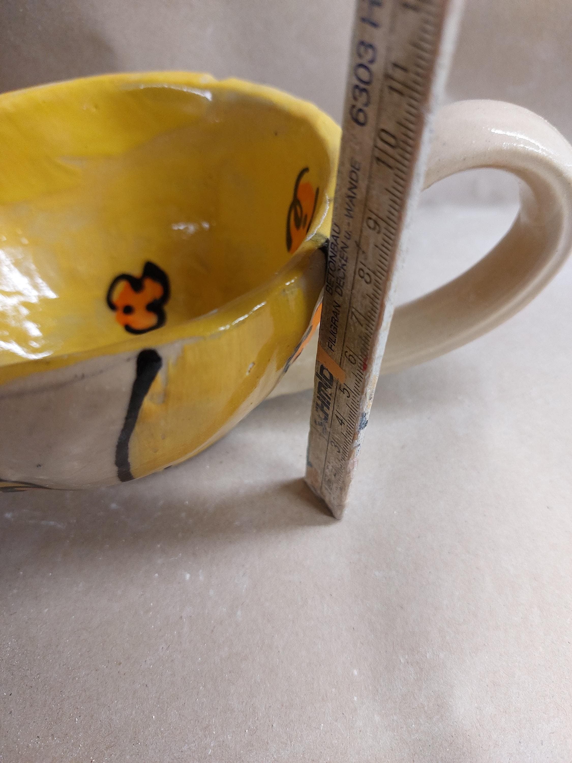lustige Tasse Teebecher mit Gesicht - wird hergestellt bei Kauf, Ansicht 5